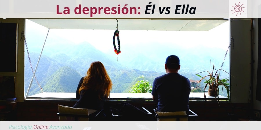 La depresión: Él vs Ella, Depresión, Ansiedad, Tristeza, Alteración de sueño, Cambios de ánimo, Agotamiento, Terapia Online